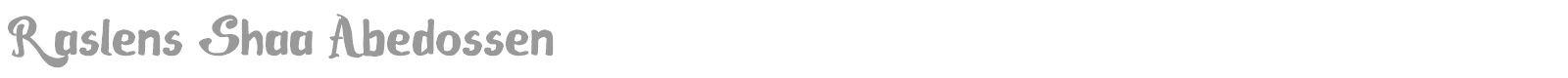 Raslens Abedossen font preview